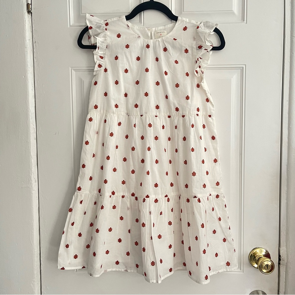 NWT J Crew Crewcuts Ruffle Sleeve Lady Bug Dress Size 10